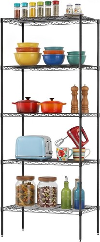 Wire shelving unit steel - 5-wire,